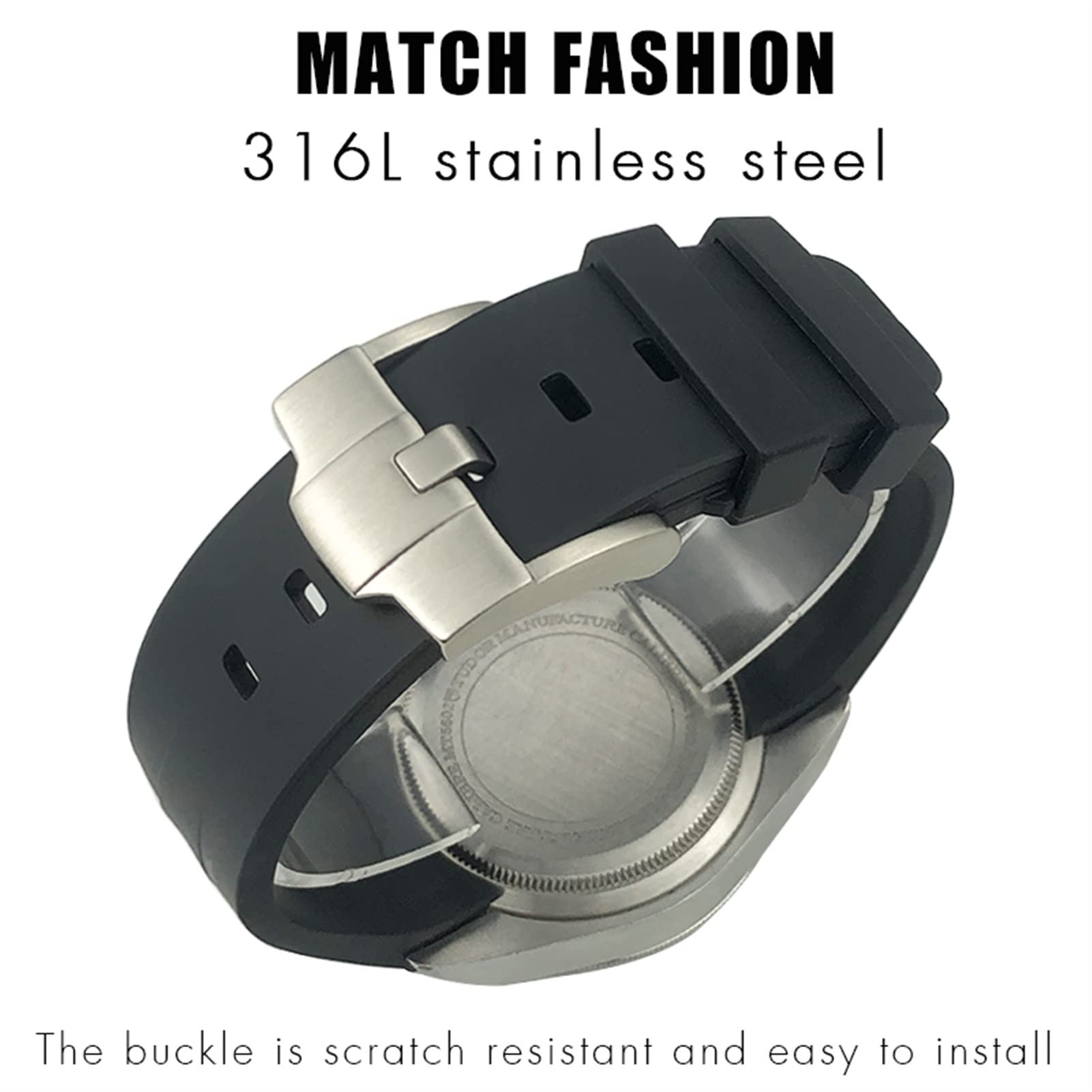 Gummiarmband für Tudor Heritage Black Bay Bronze Pelagos wasserdichte Sportarmbänder 23 mm 22 mm 24 mm Uhrenarmband