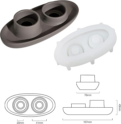 Miniatura 2 de Molde de vela de hormigón Molde de silicona en forma de barco para portavelas DIY Herramientas de decoración del hogar