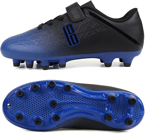 Miniatura 4 de Brooman - Tacos de fútbol para niños y niñas, zapatos deportivos con tacos para usar al aire libre