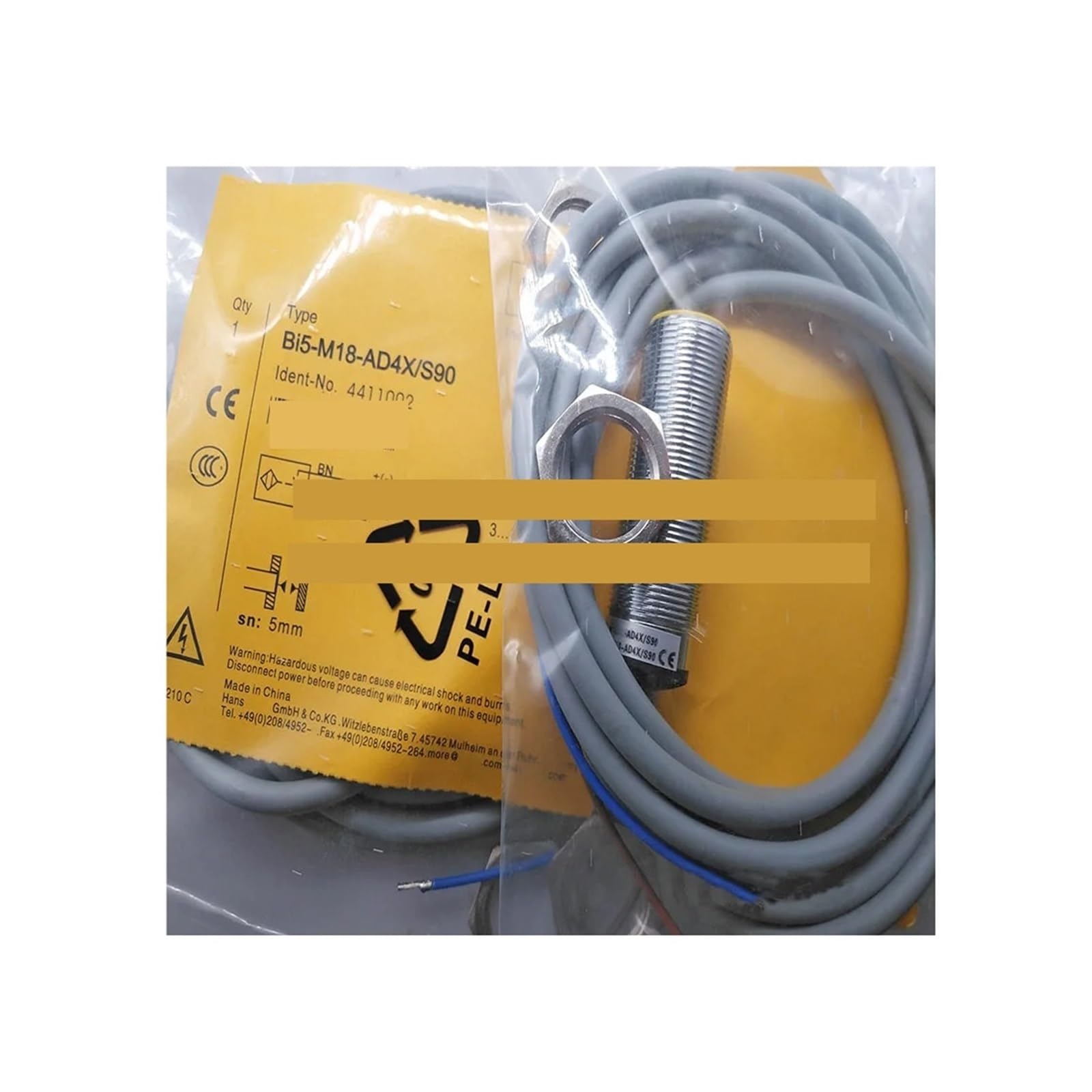 Capteur inductif BI5-M18T-AN6X/S97 de positionnement M18 NPN