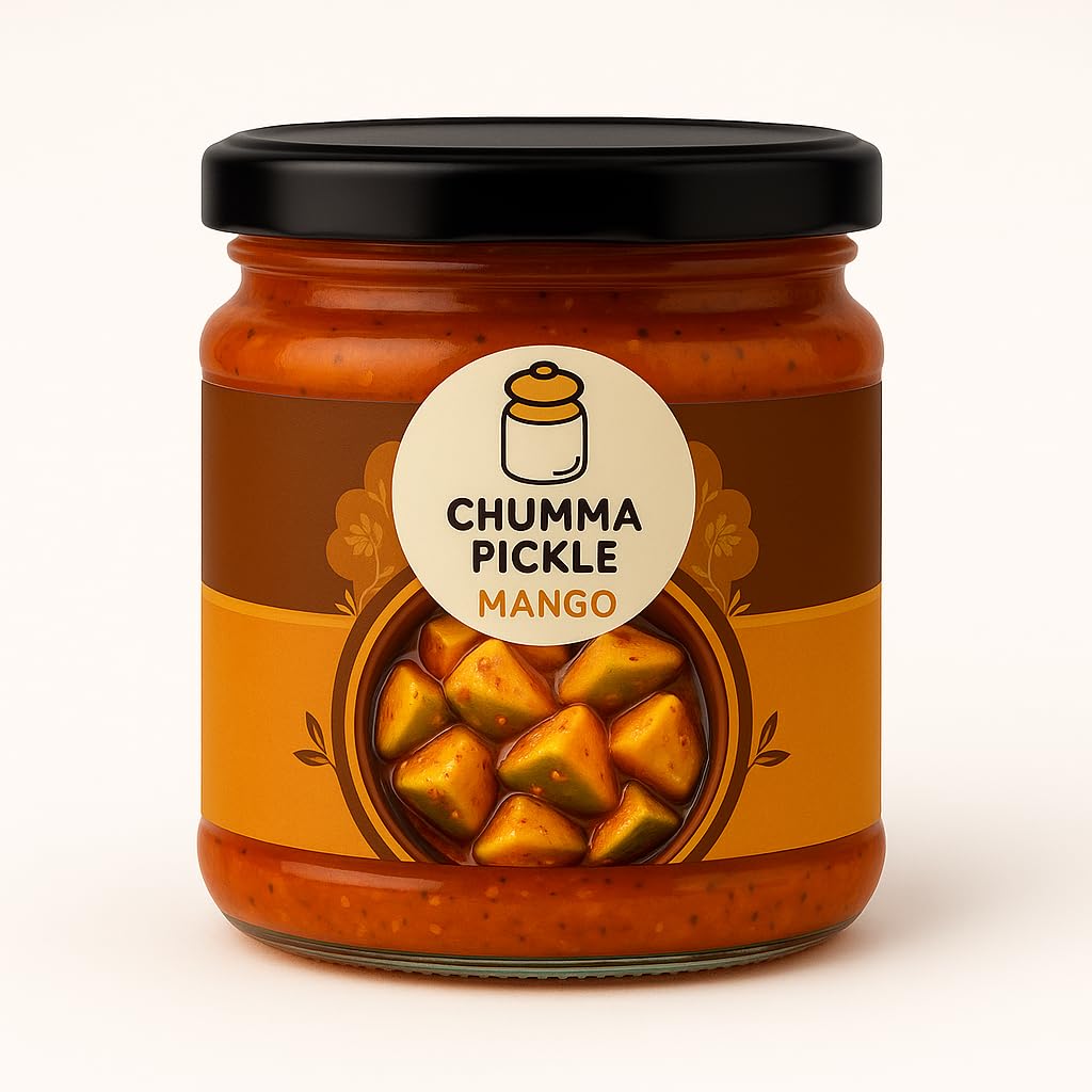 Chumma Organic Mango Pickle 200g | Kerala Traditional Aam Ka Achar | Handmade No Preservatives | Spicy Tangy Indian Achar | FSSAI Approved | Glass Jar