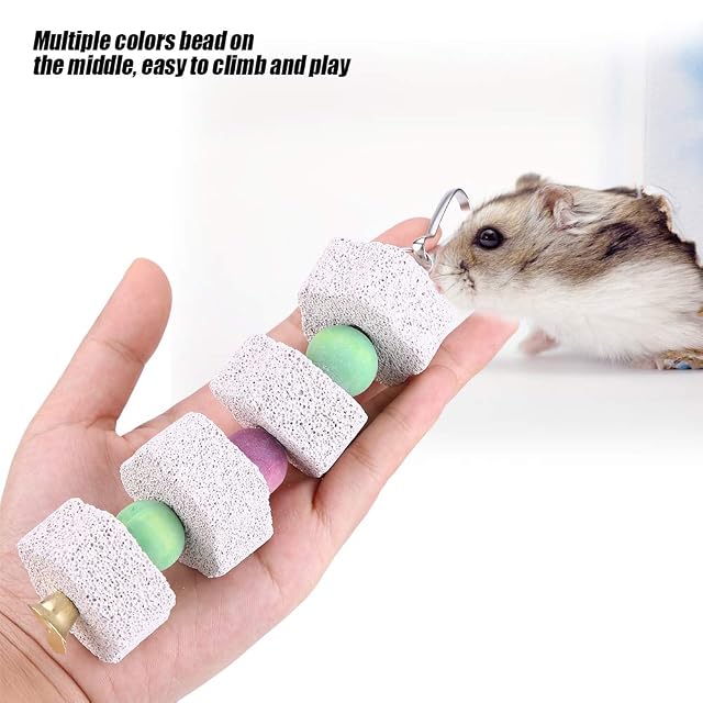 Foto 4 de 8 de Sheens Dientes de pájaro Piedra de moler Loro Juguete masticable Pequeños Animales Hámster Conejo Forma…