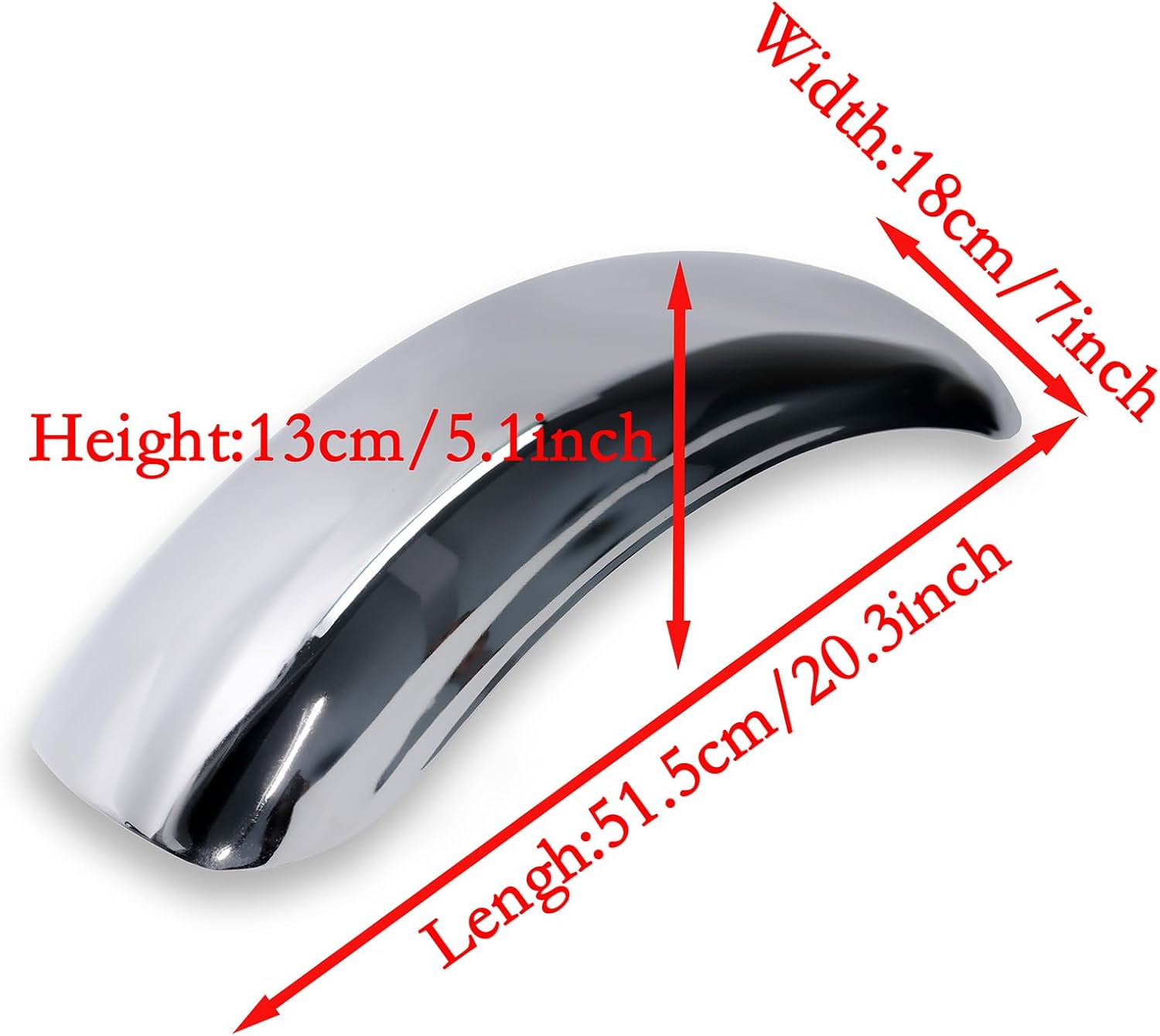 JMCHstore Universal Chrome Wide Fender for for Coleman CT200U CT200UEX BT200X, Mudguard for Axis M200 Viper 200 HS200 196cc Off-Road Mini Bike 8 inch rim parts (200CC)