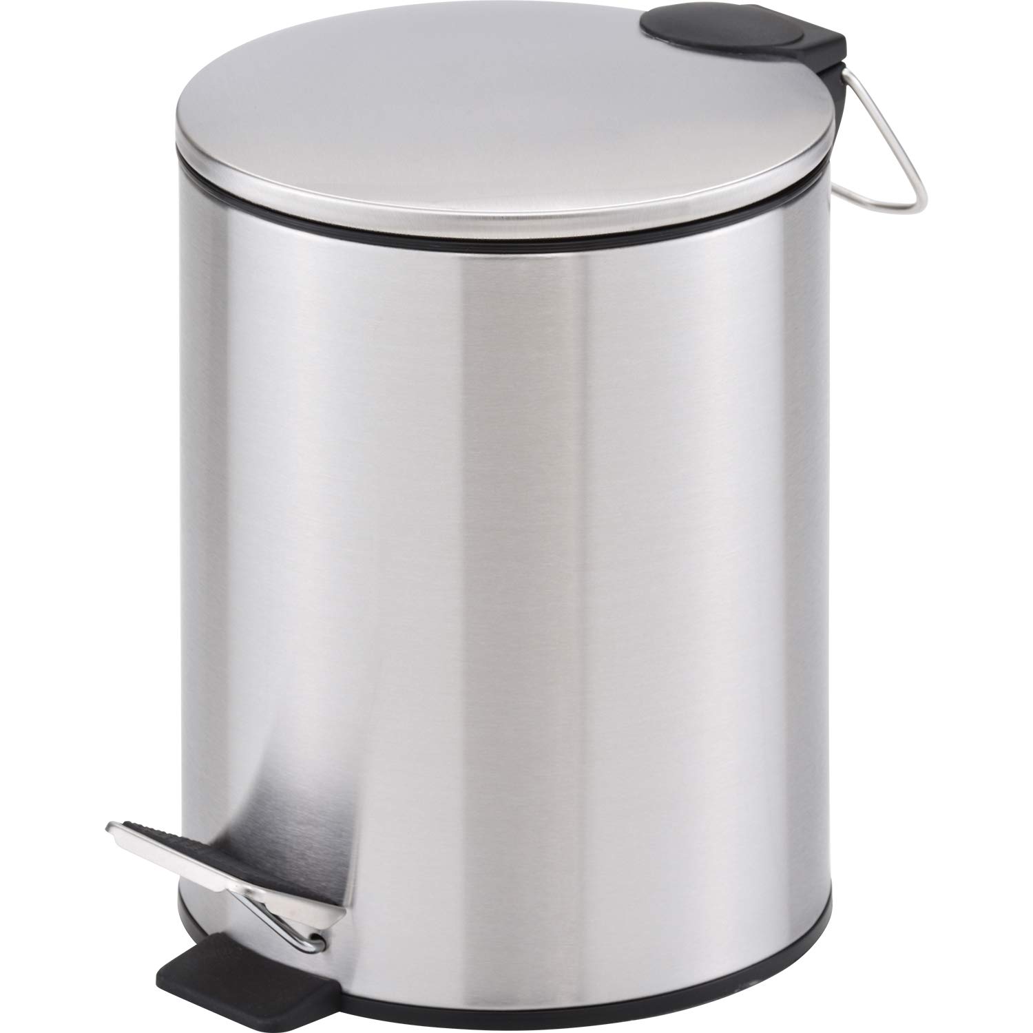 Wahei Freiz MJ-0667 My Lash II Pedal Trash Can, 1.3 gal (5 L), Stainless Steel