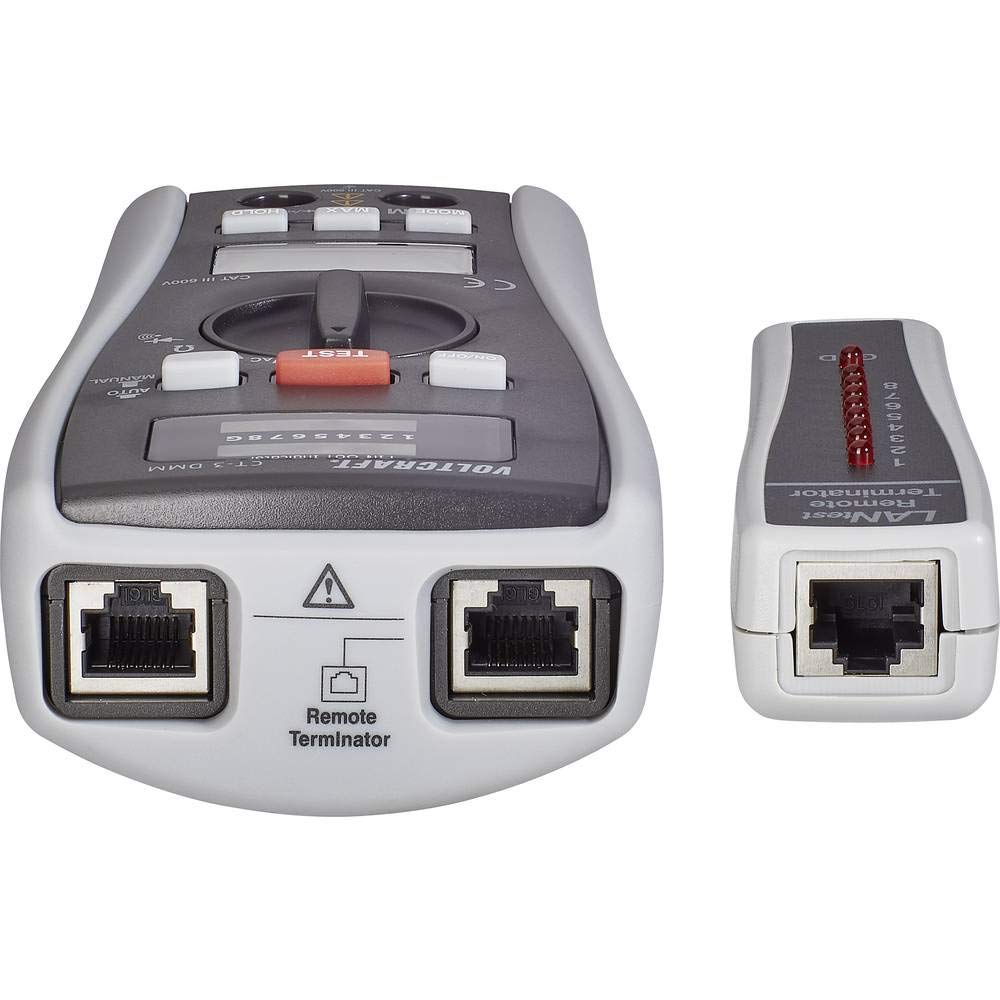 Testeur de câbles CT-3 DMM VOLTCRAFT Adapté à BNC, RJ11 et RJ45