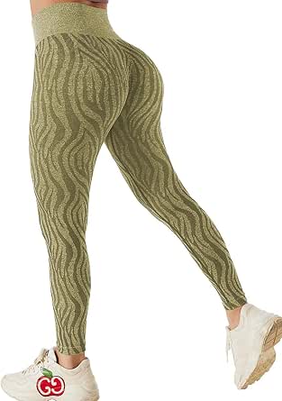 FITNEXX Women's Seamless Camo Workout Leggings Butt Lift Tummy Control