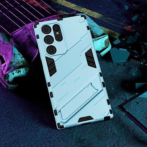 Coque Samsung S22 Ultra et A13 5G antichoc avec anneau support bleu