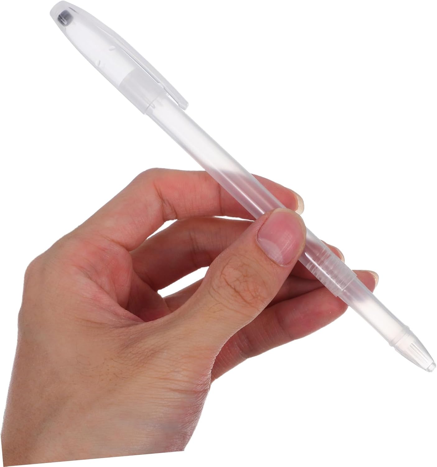 Gadpiparty 100PCS Transparent Pen Cases Empty Gel Pen Holders for Students Office Use Compatible with Various Refills for Daily Stationery Needs