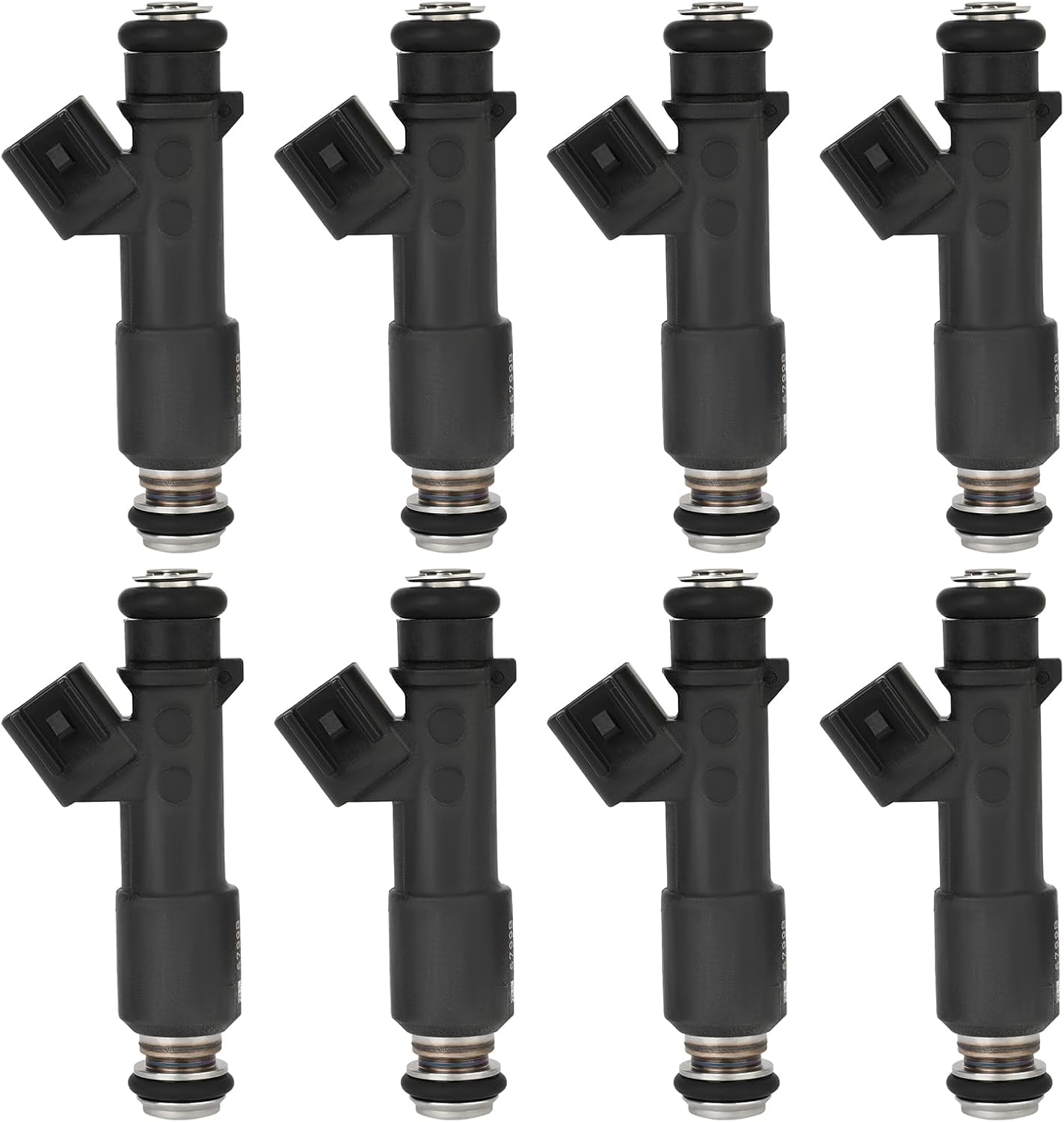 SCITOO 8Pcs 4 Holes Fuel Injectors fit for 2008-2012 for Chevy for Colorado, for 2008-2012 for GMC for Canyon, for 2008-2010 for Hummer for H3, for 2008 for Isuzu for Ascender FJ1063 12616382