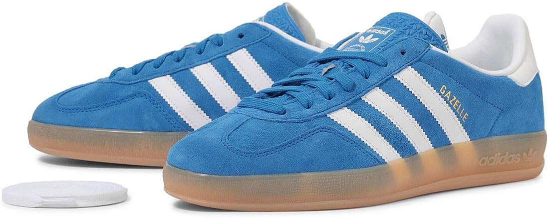 Adidas Gazelle Indoor Mens Sneakers, Blue Bird/Cloud White/Gum, Size 12
