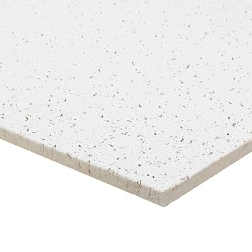 CORTEGA 769 Acoustic Ceiling Tiles - 2x4, 12 White Tiles for Suspended Ceiling Grid