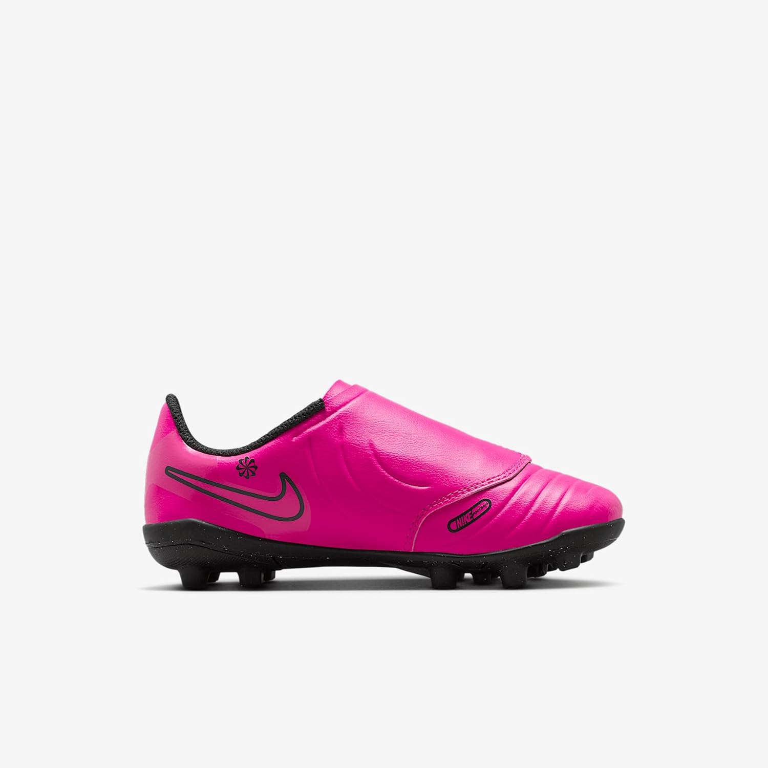 Nike Jr. Tiempo Legend 10 Club Little Kids' Multi-Ground Low Top Soccer Cleats (DV4356-600, Fierce Pink/Black) Size 9.5