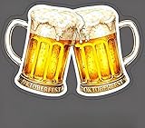 Flixyticy Klassische Biergläser Neon Schild für Wanddeko, OKTOBERFEST LED Leuchtreklame für Bayerische Bierstuben, Craft-Bars, Grilllokale, Oktoberfest-Märkte und Partys(Biergläser)