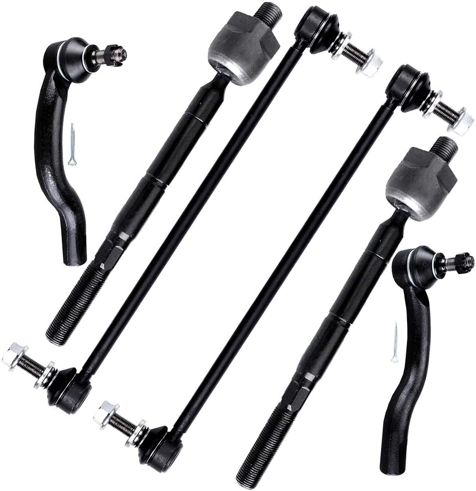 cciyu Front Stabilizer/Sway Bar End Links Outer Inner Tie Rod Ends fit for 2006-2015 for Toyota For RAV4 6pcs Suspension Kit