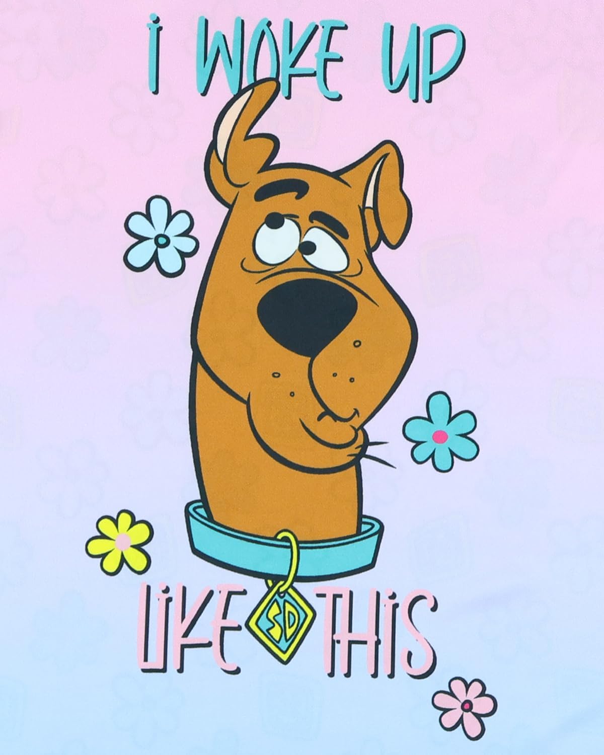 INTIMO Scooby Doo Toddler Girl I Woke Up Like This Raglan Ruffle Gown Nightgown