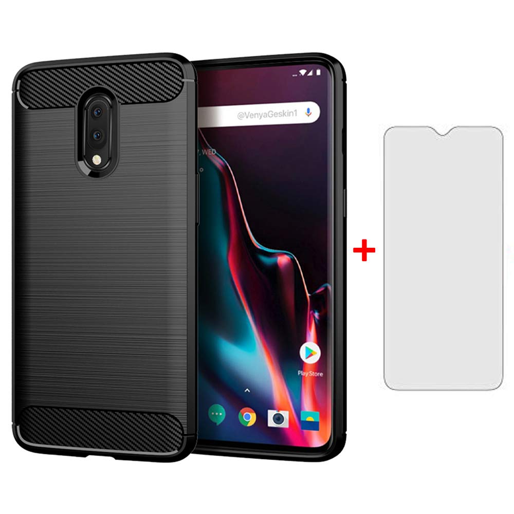 Asuwish Cover per OnePlus 7/6T con Pellicola Vetro Temperato Vetrino