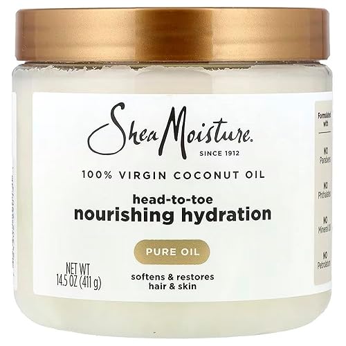 SheaMoisture Hidratante corporal para pieles secas 100 extra virgen aceite de coco hidratante suaviza y restaura la piel y el cabello 145 onzas