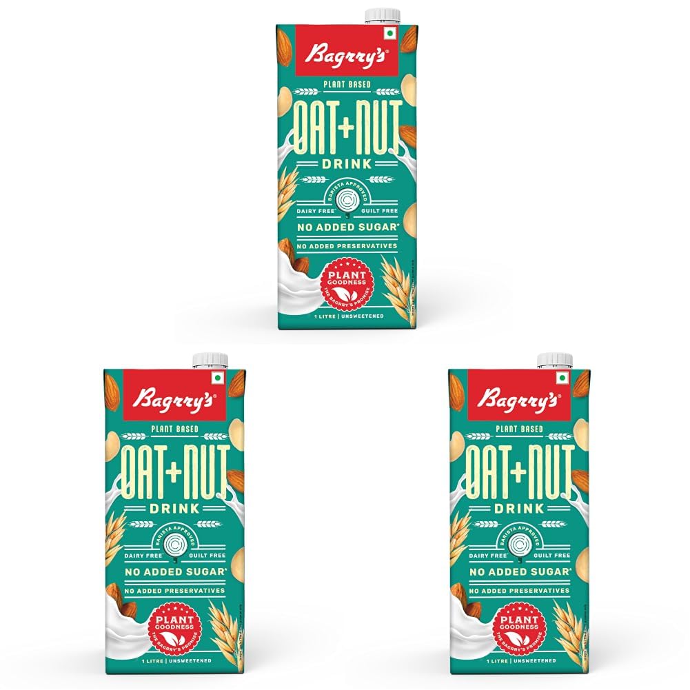 Bagrry's Plant Based Oat & Nut Drink 1L | Unsweetened | Rich Nutty Plant Based Drink | Lactose & Dairy Free | No Added Sugar | Perfect for Everyday Use | Barista Approved | No Preservatives-picture-17