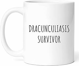 Dracunculiasis Survivor Mug - Guinea Worm Coffee Cup - Awareness Funny Gift From Family - Parasitic Tea Mugs - Chronic Illness Support Cups - 11 Oz Ceramic Gifts For Patient Birthday, Him, Her, Health