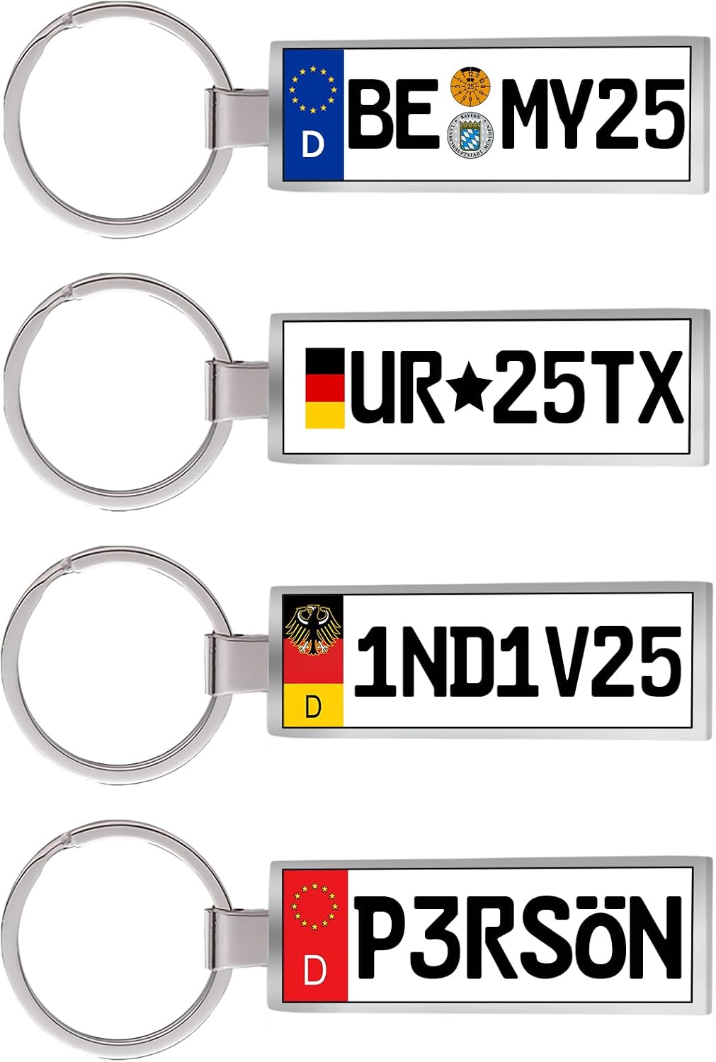 European German Personalized license plate keychain for Driver's Gift