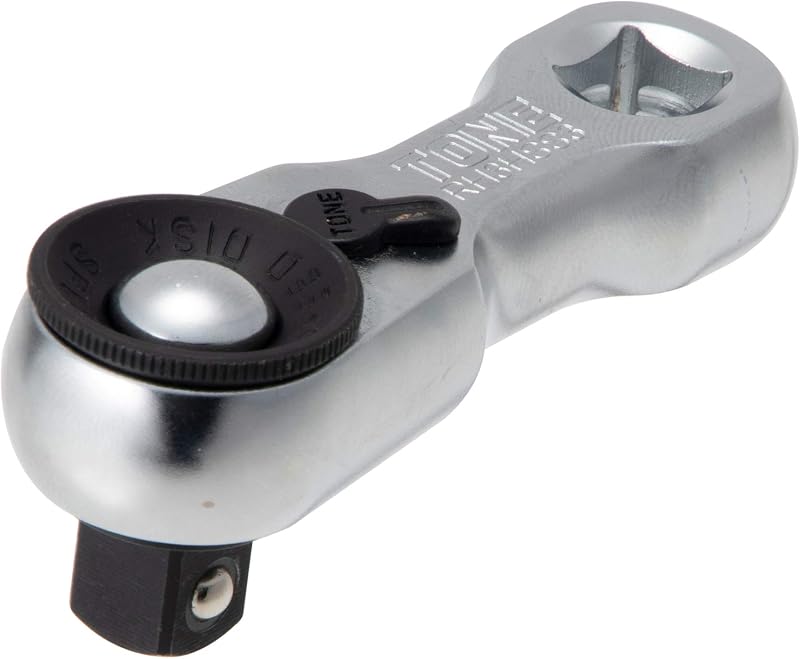 Chave catraca curta TONE RH3HSS3 com encaixe de 9,5 mm e 72 dentes