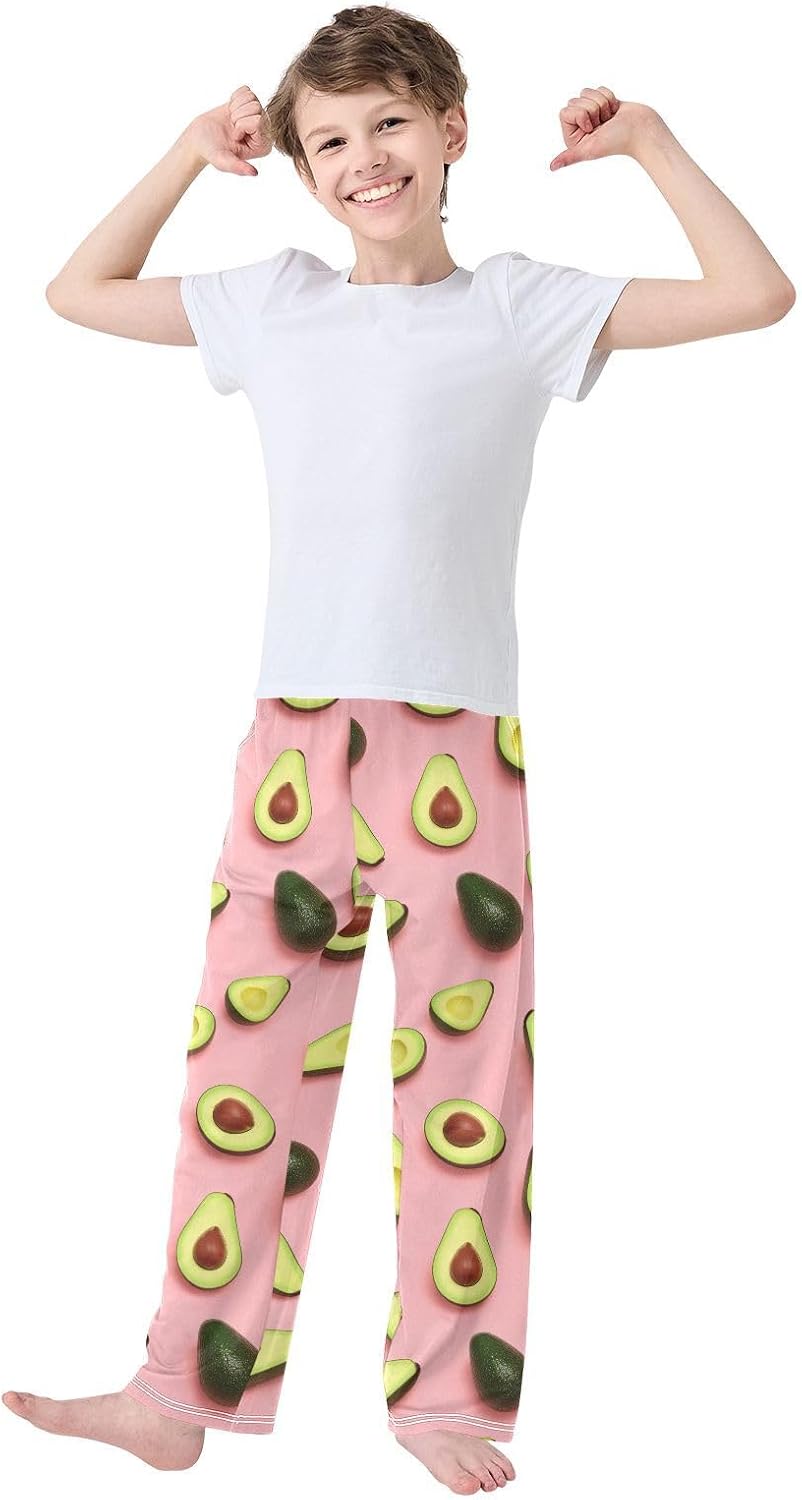 Avocado Green Fruit Soft Pajama Lounge Pants with Pockets Elastic Waist Long Pajama Bottoms Sleepwear for Christmas