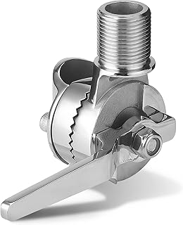 Marine VHF Antenna Mounts, Rail Mount Adjustable Antenna Base, Ratchet Mount, for 7/8 to 1 inch (22-25.4mm) Rail, 316 Stainless Steel, with Mounting Wrench