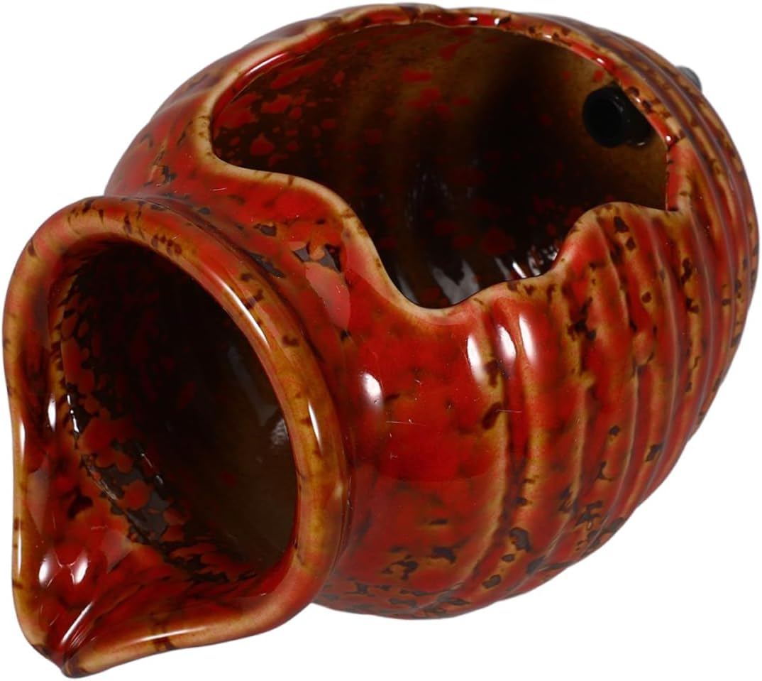 ORFOFE Ceramic Water Fountain for Home Decor Outdoor Tabletop Garden Water Feature Oxygenating Eco-Friendly Design Easy to Install Vibrant Red Color