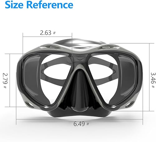 Miniatura 8 de COPOZZ Máscara de buceo para adultos, máscara de buceo, sin empañamiento, esnórquel, buceo, gafas de buceo, gran sellado, máscara de vidrio