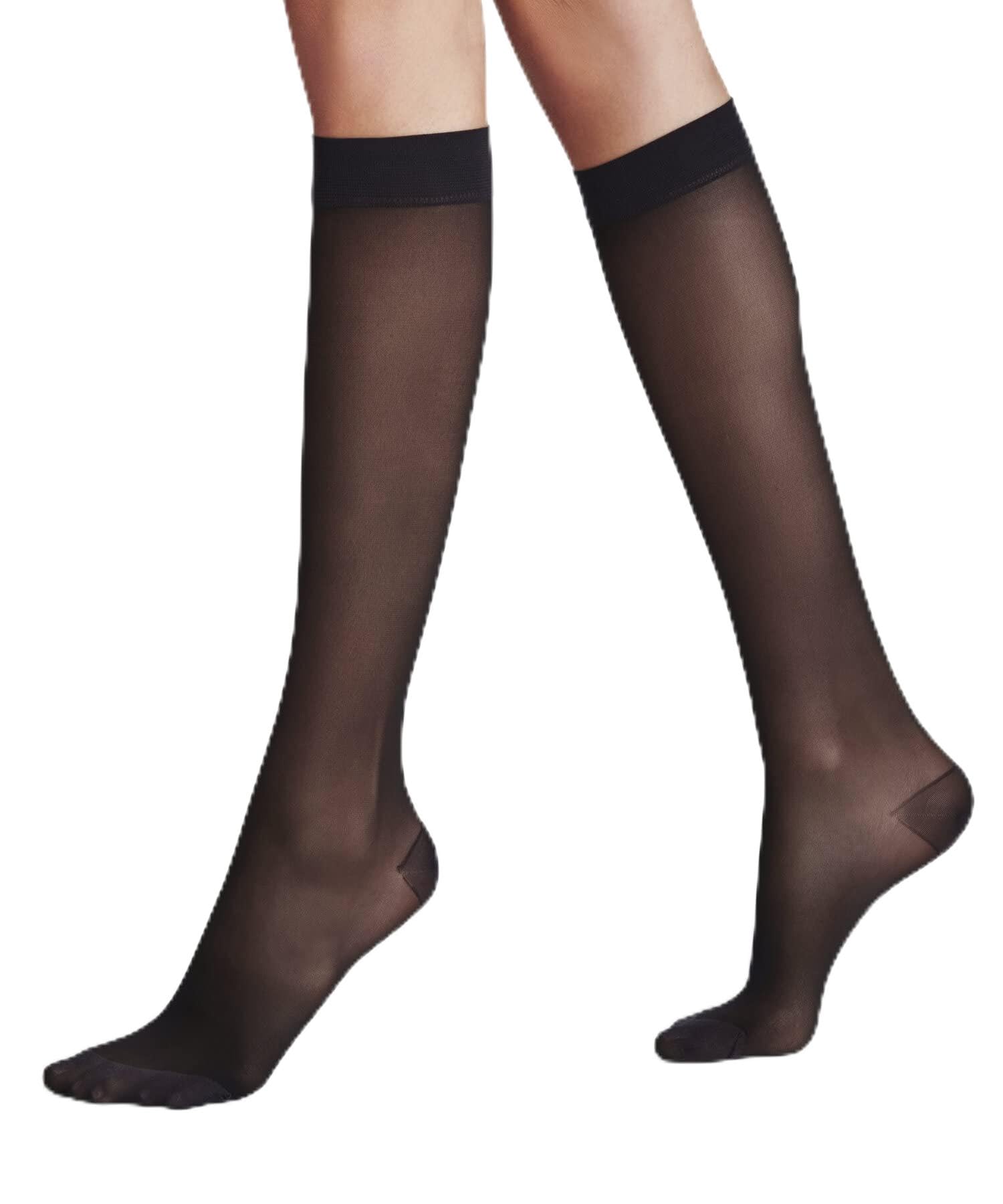 FALKE Lufthansa Travel & Comfort Damen Energize 30 DEN Kniestrümpfe feines weiches Material halb blickdicht Kompression druckfreier Komfortbund lange Reisen Sitzen bessere Durchblutung 1 Paar