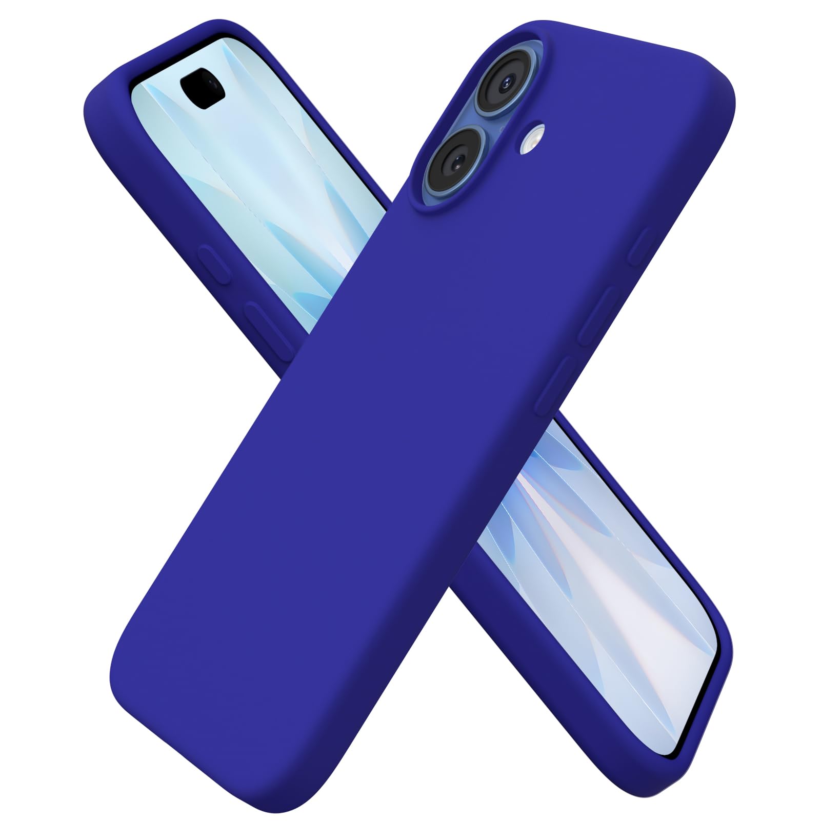 ORNARTO für iPhone 17 Hülle Silikon 6,3 Zoll, dünne Handyhülle iPhone 17 aus Flüssigsilikon, Kratzfeste und stoßfeste Schutzhülle iPhone 17 Case(2025) - Klein blau