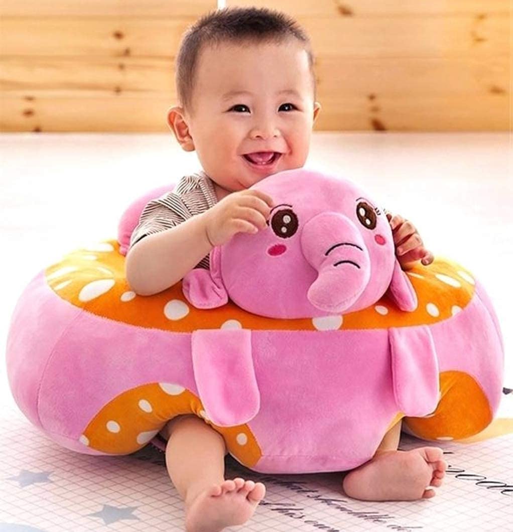 Babies Bloom Pink Kids Chair Support Seat, Baby Elephant Shape Training Seat for Kids, Kids Safety Seat Sofa Dining Chair For 12 months to 2 years(50x50x30cm)