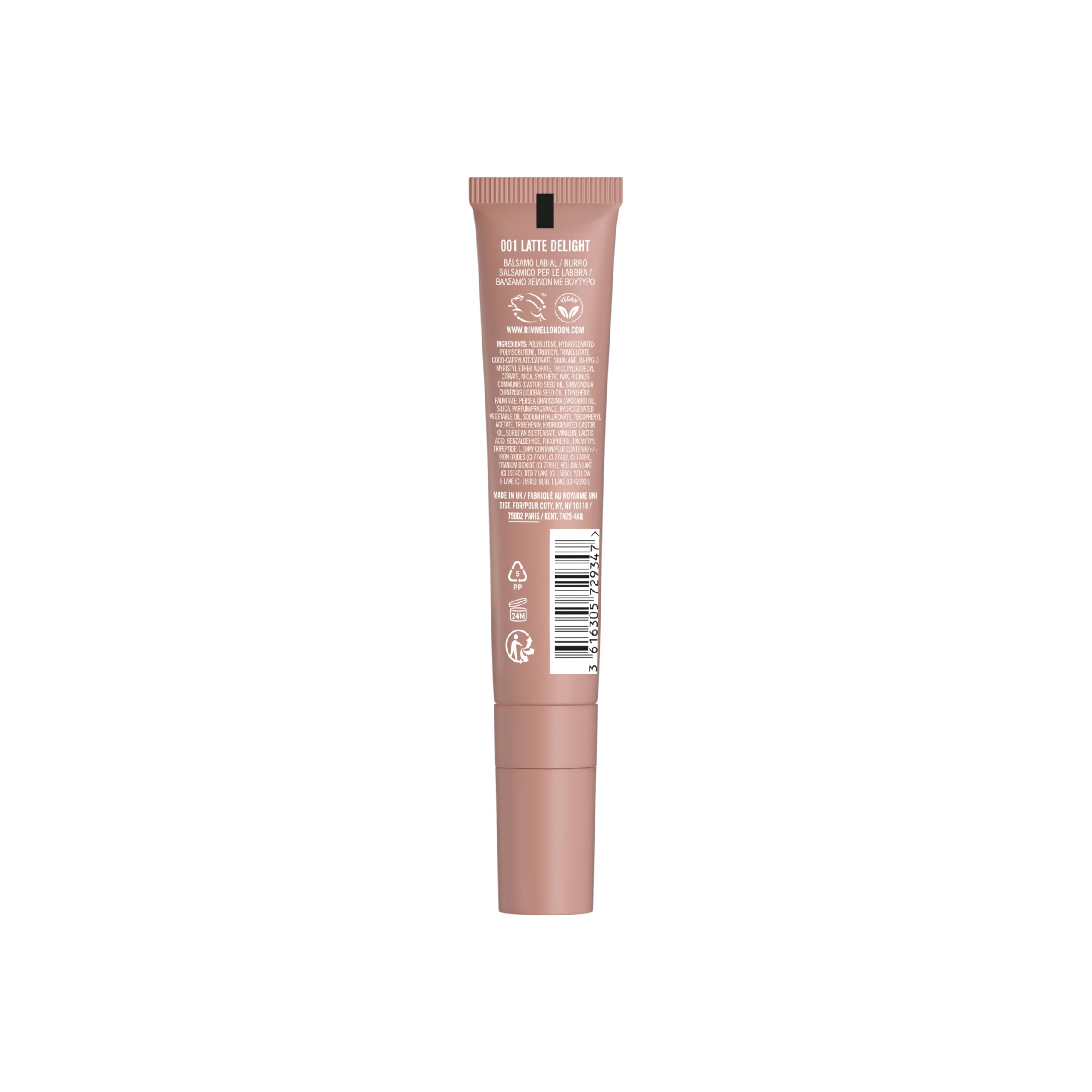 Rimmel London Oh My Gloss Butter Me Up Baume à lèvres - 002 - Latte Delight, 15 ml