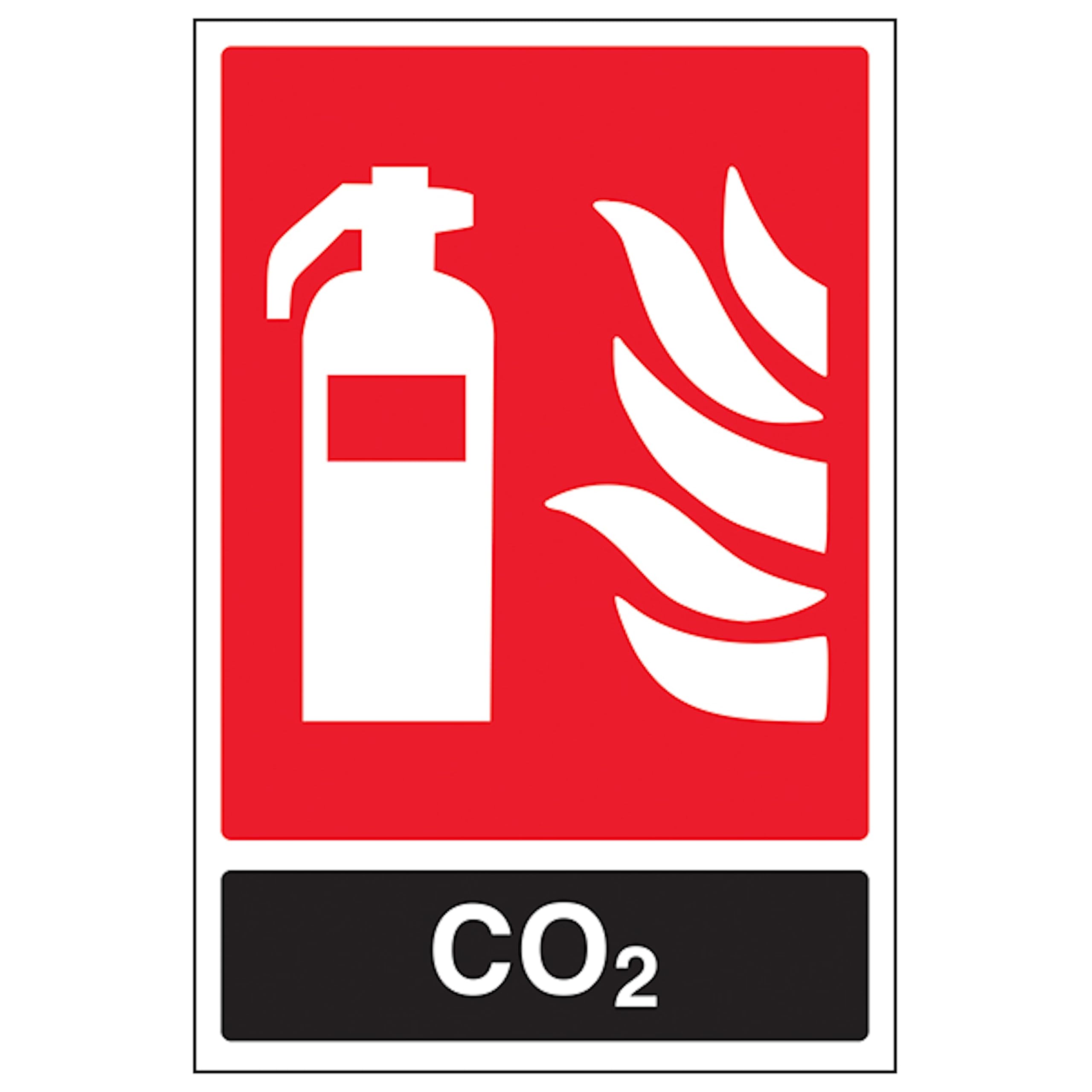 V Safety General CO2 Fire Extinguisher 200 x 300mm - 3mm Aluminium Composite Safety Sign