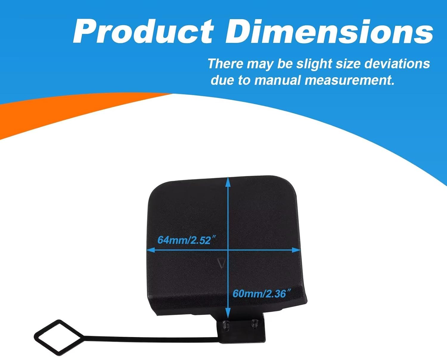 Car Rear Bumper Tow Hook Cover Cap Towing Eye Fit for BMW X6 F16 Fit 28iX 30dX 35iX 40dX 50iX xDrive sDrive 2015 2016 2017 2018 2019 SAV 51127319886