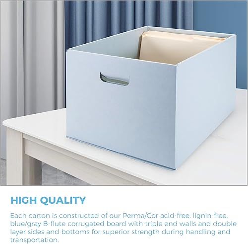 Miniatura 3 de Lineco, Archival - Cartón de almacenamiento de discos de triple resistencia, organizador portátil sin ácidos con tapa, apto para carpetas de