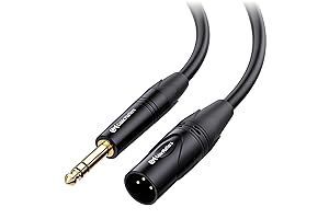 Cable Matters 6.35mm (1/4 Inch) TRS to XLR Cable 10 ft Male to Male