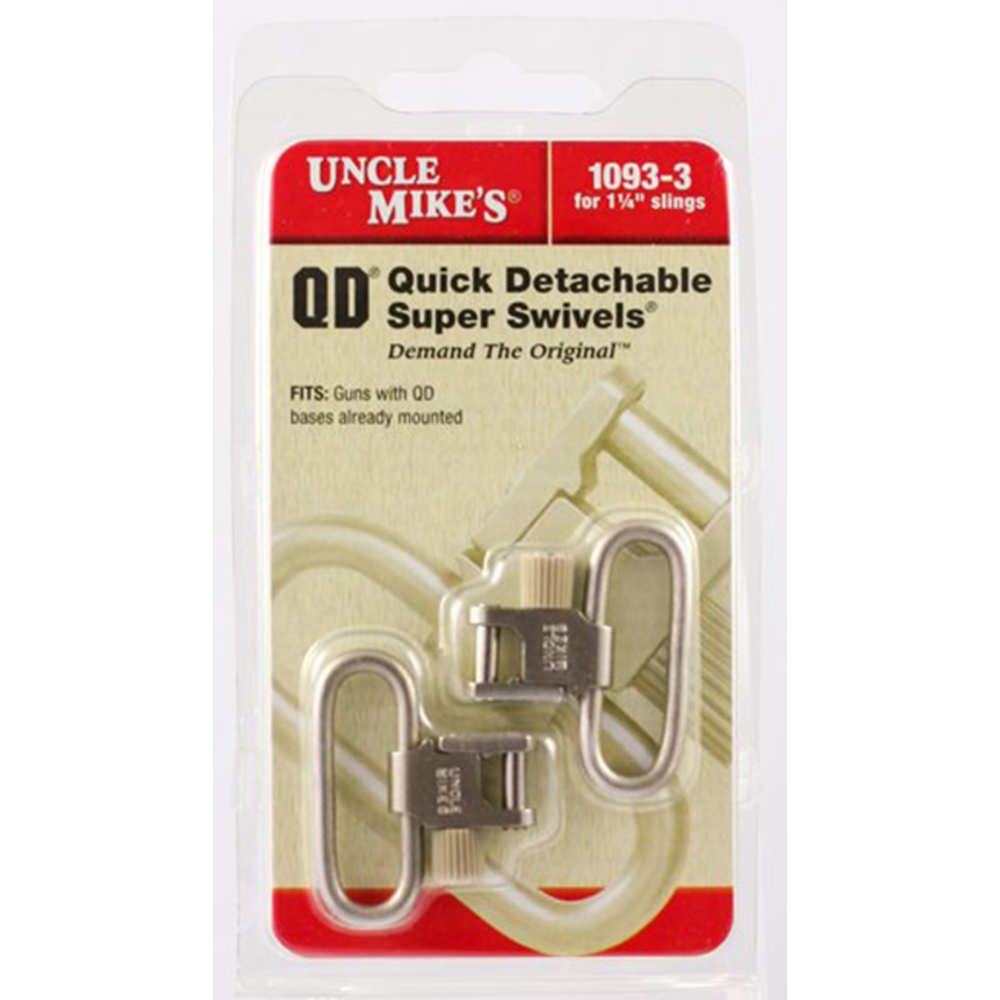 Uncle Mike's SS BL Nickel Quick Detach Sling Swivels
