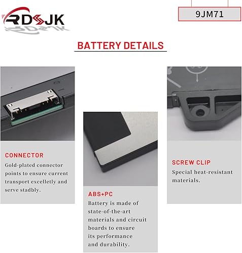 Miniatura 5 de 9JM71 - Batería para portátil Dell Latitude 13 5320 7320 14 7420 7520 P134G001 P135G001 P138G001 Series 7FMXV 9JM7I 0TN2GY TN2GY 4M1JN 1PP63 HDG001