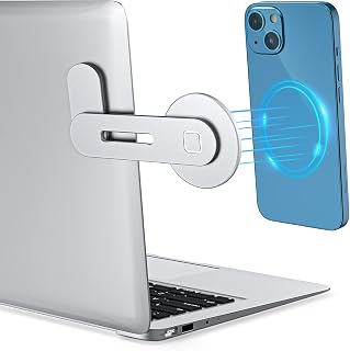 TechMatte Magnetic Phone Holder for Laptops Compatible with iPhone 14 13 12 Pro Max iPhone 14 Plus, Peloton Bike, Monitor Expansion, Portable Electronic Device Stand, Adjustable,Arm,Handle,Portable