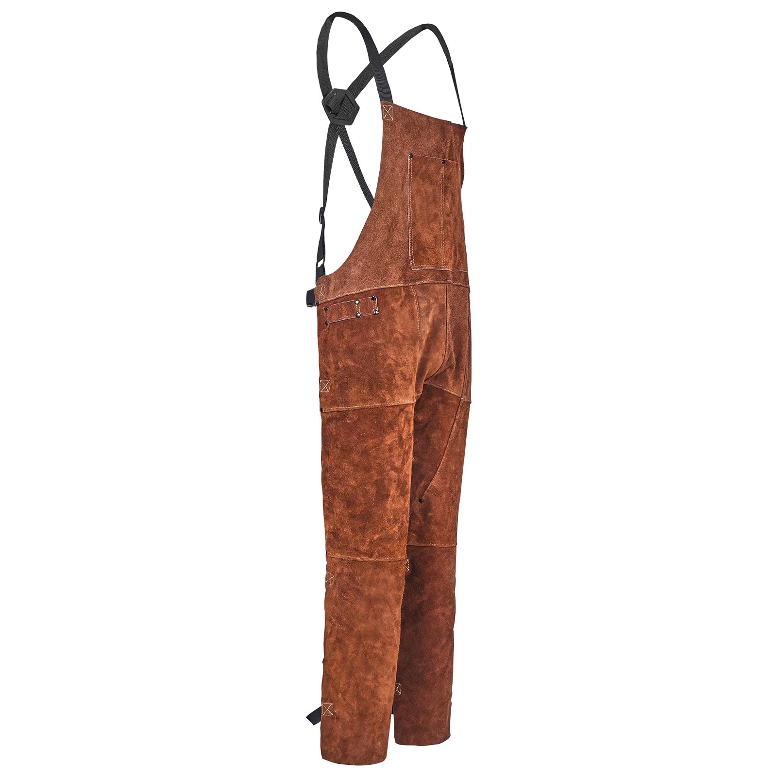 VEVOR Tablier de Soudage Jambe Fendue Pantalon de Soudage Cuir de Vachette Homme (lot de 1)