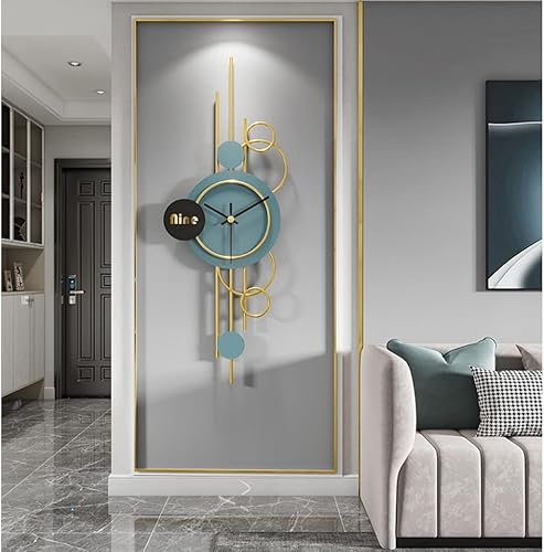 Miniatura 7 de Reloj de pared - Reloj de pared grande para decoración de sala de estar, estilo nórdico, moderno, silencioso, sin tictac, funciona con pilas, sin