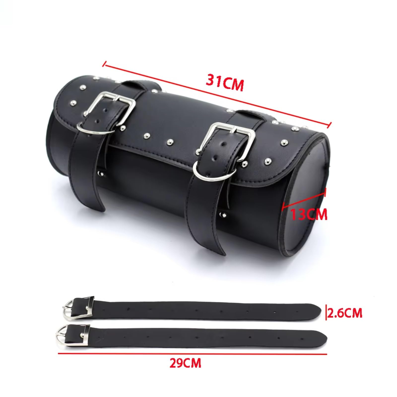 Compatibile Con Ducati 1 Pz Borsa Per Attrezzi Per Moto PU Forcella Anteriore Manubrio Per Accessori Stoccaggio Roll Tail Sostituzione Sacche Moto(Brown)