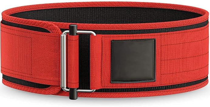 Quick Locking Weightlifting Belt Adjustable Nylon Gym Workout Belts for Men and Women Deadlifting Squatting Lifting Back SupportBlack,XL