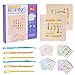 EduLand Montessori Montessori Practical Life Montessori-Inspired Sewing Lacing Weaving Wooden Boards with Lacing Ropes Pattern Cards Montessori Sewing Boards for 2 3 4 5 6 7 8 Years Old Toy Gift Set