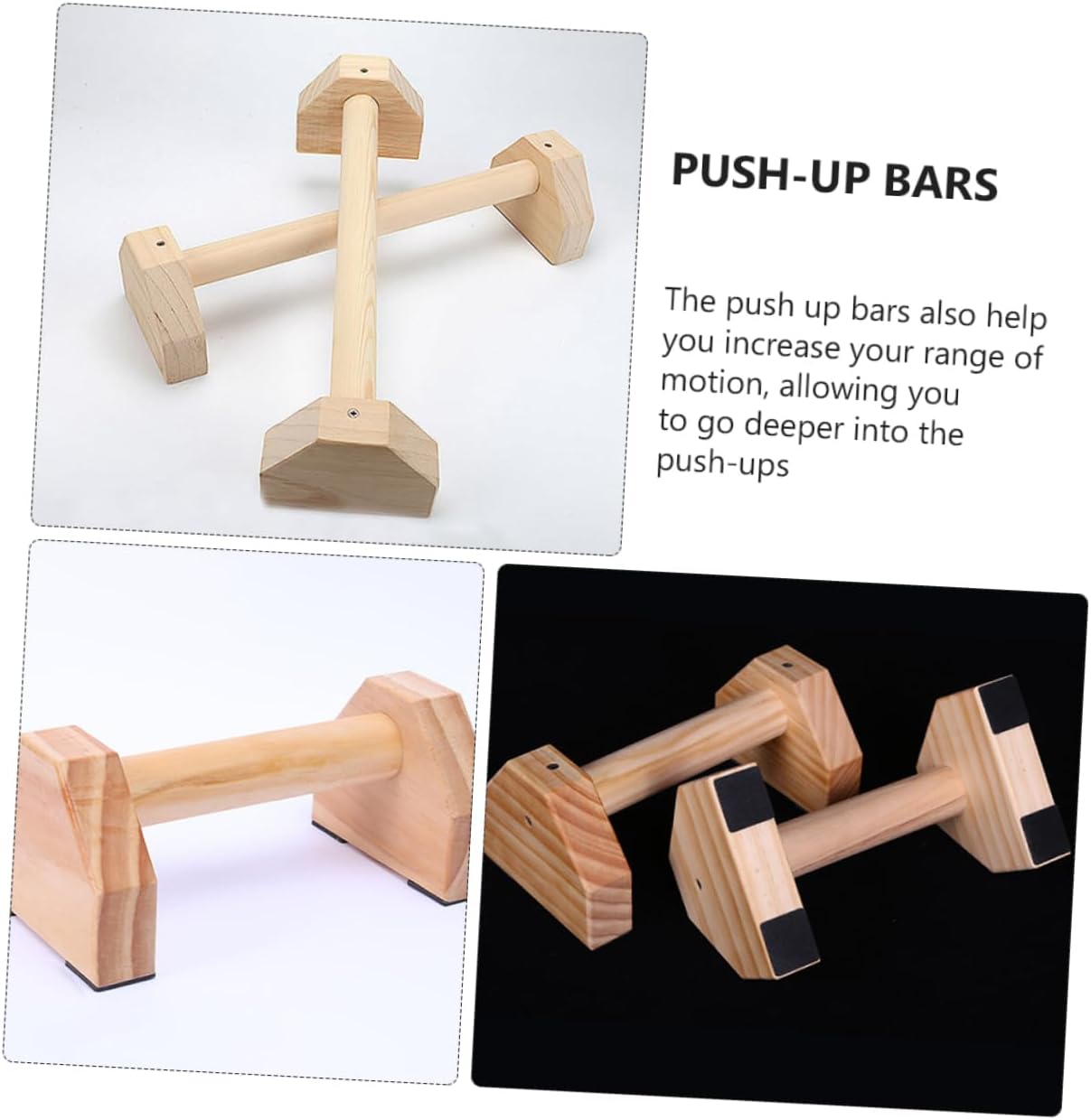 Pine Stand Strength Training Pushup Handles for Floor Exercise Equipment