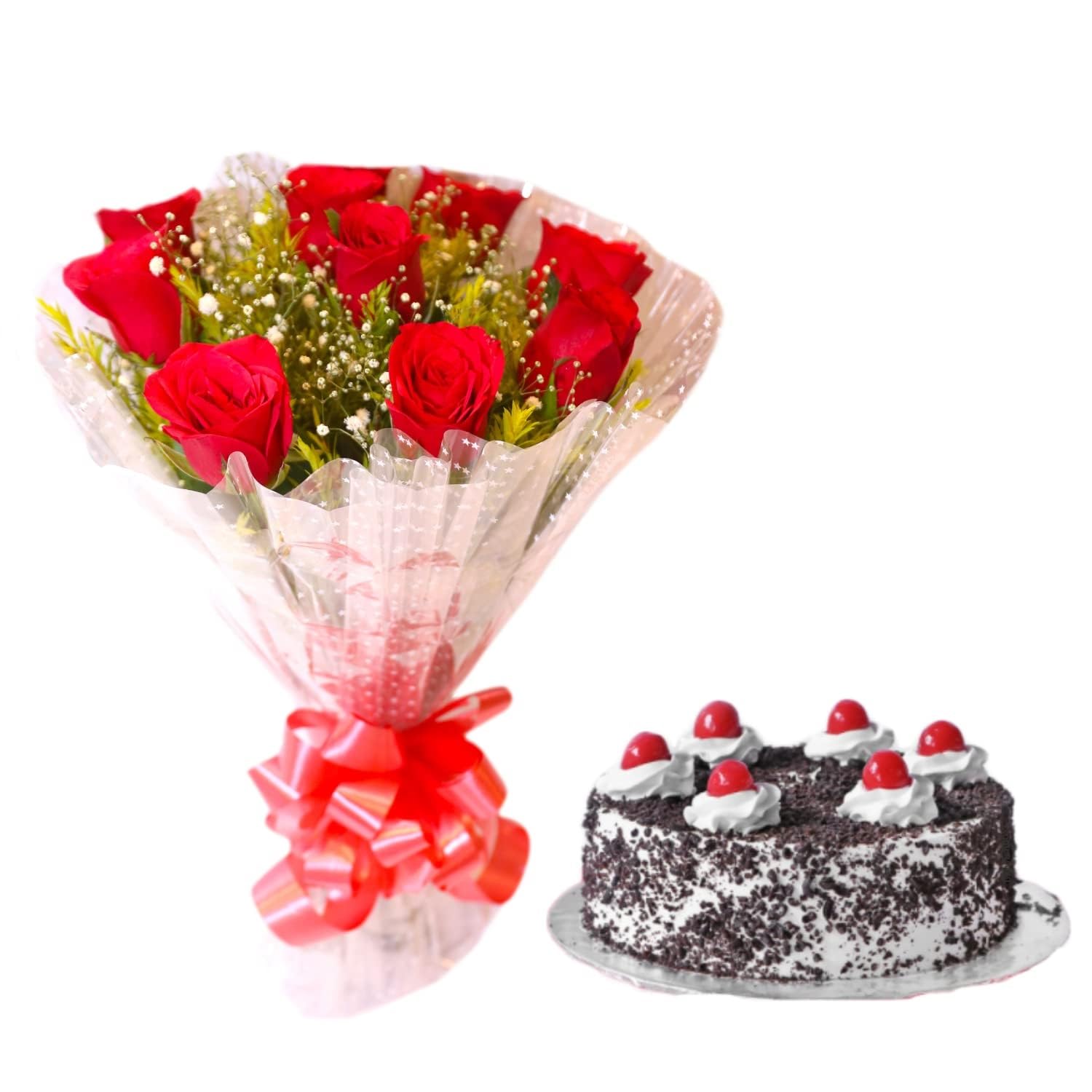 See full amazon price history chart for Bigwishbox Rose Combo with Sweet in Fresh, 10 Red Roses Flower Bouquet, Blackforest Cake 500 Gram with 1 Greeting Card for Birthday Cake Online Delivery Bigwishbox Rose Combo with Sweet in Fresh, 10 Red Roses Flower Bouquet, Blackforest Cake 500 Gram with 1 Greeting Card for Birthday Cake Online Delivery (B0DB861CBV) Amazon Price History, Amazon Price Tracker