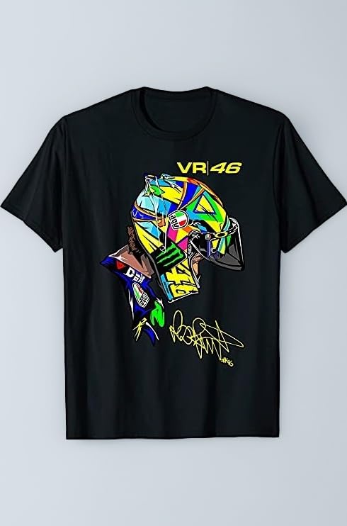 Unisex Regular Fit Be Rossi t-Shirts Love Motorcycle Graphic Printed T-Shirt, Moto Gp 500cc World Championship T-Shirt, Motorcycle Road Racer