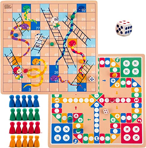 Toysery 2 In 1 Board Games Set. Complete With Ludo Board Game Plus Snakes And Ladders Set #TOP28
