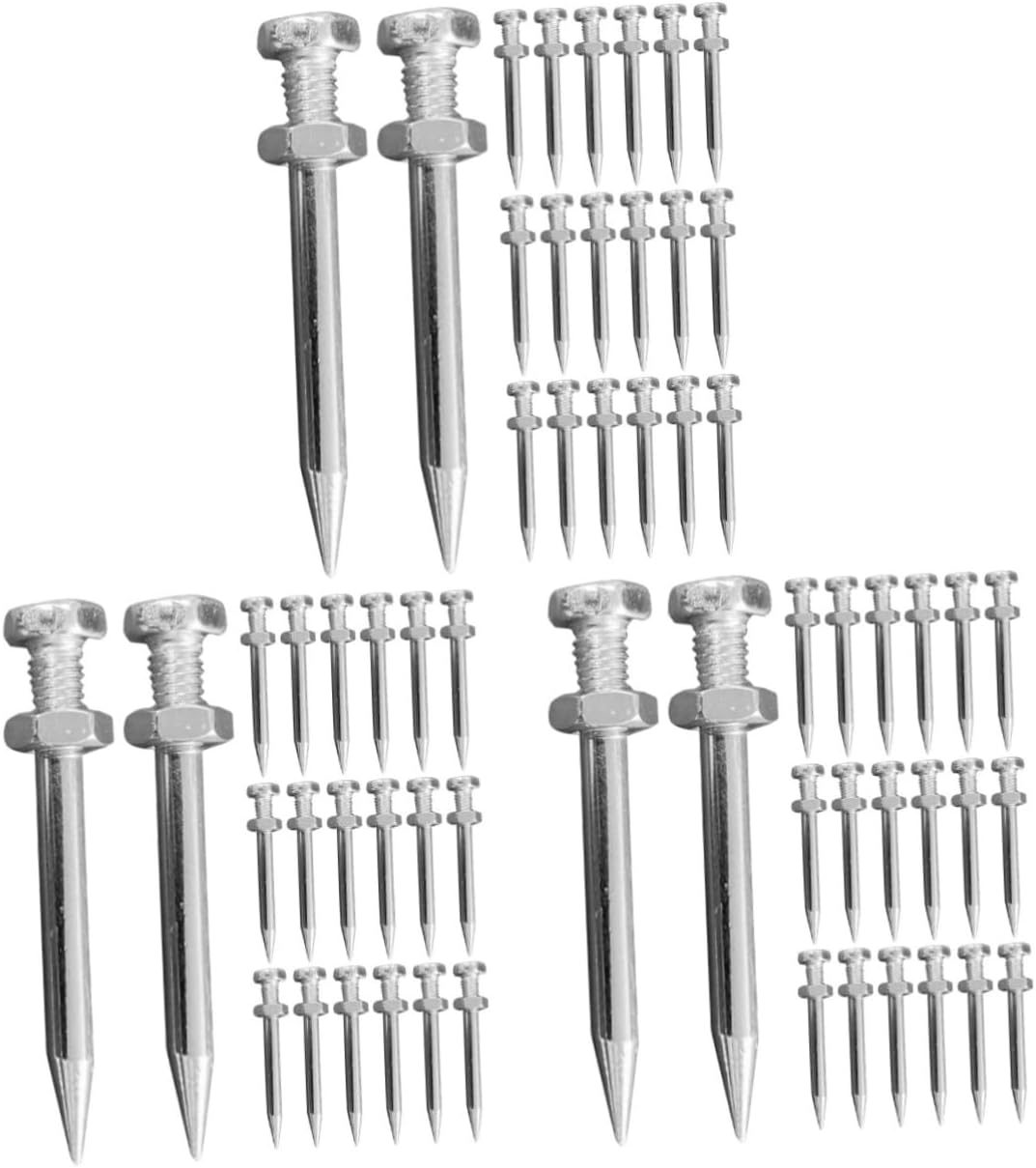 GLEAVI 60pcs Lawn Aerator Shoes Spike Tools Metal Nail Replacement Shoes for Soil Aeration Easy to Use for Types of Lawns